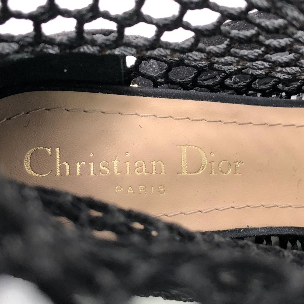 Dior Naughtily D Runway 2018 Mesh Suede Lace-Up Knee-High Boots Black 37.5 - Picture 9 of 9
